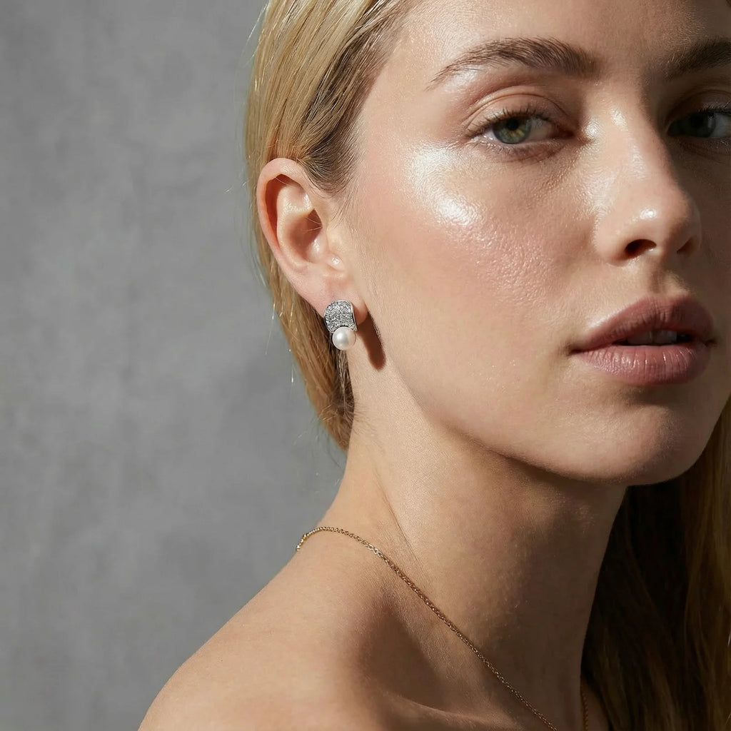 Luna Pearl Dome Studs
