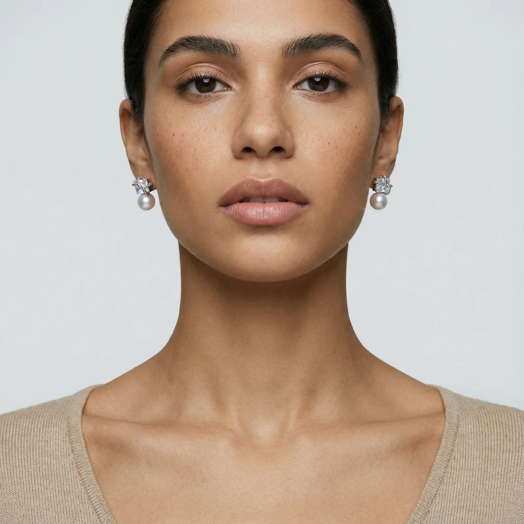 Stardust Pearl Drop Earrings