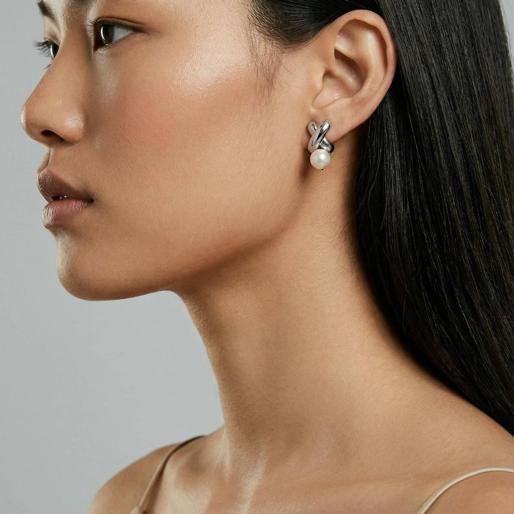 Infinity Pearl Studs