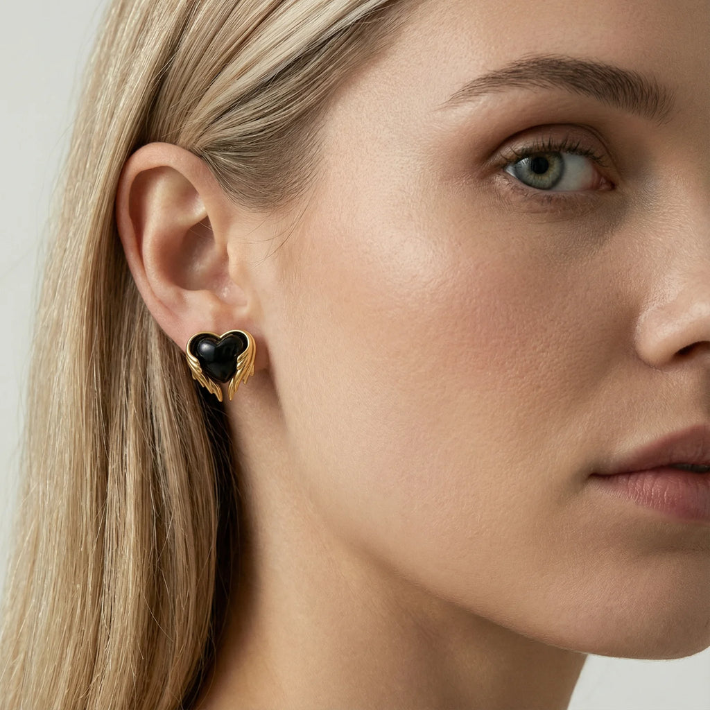 Angel Heart Studs